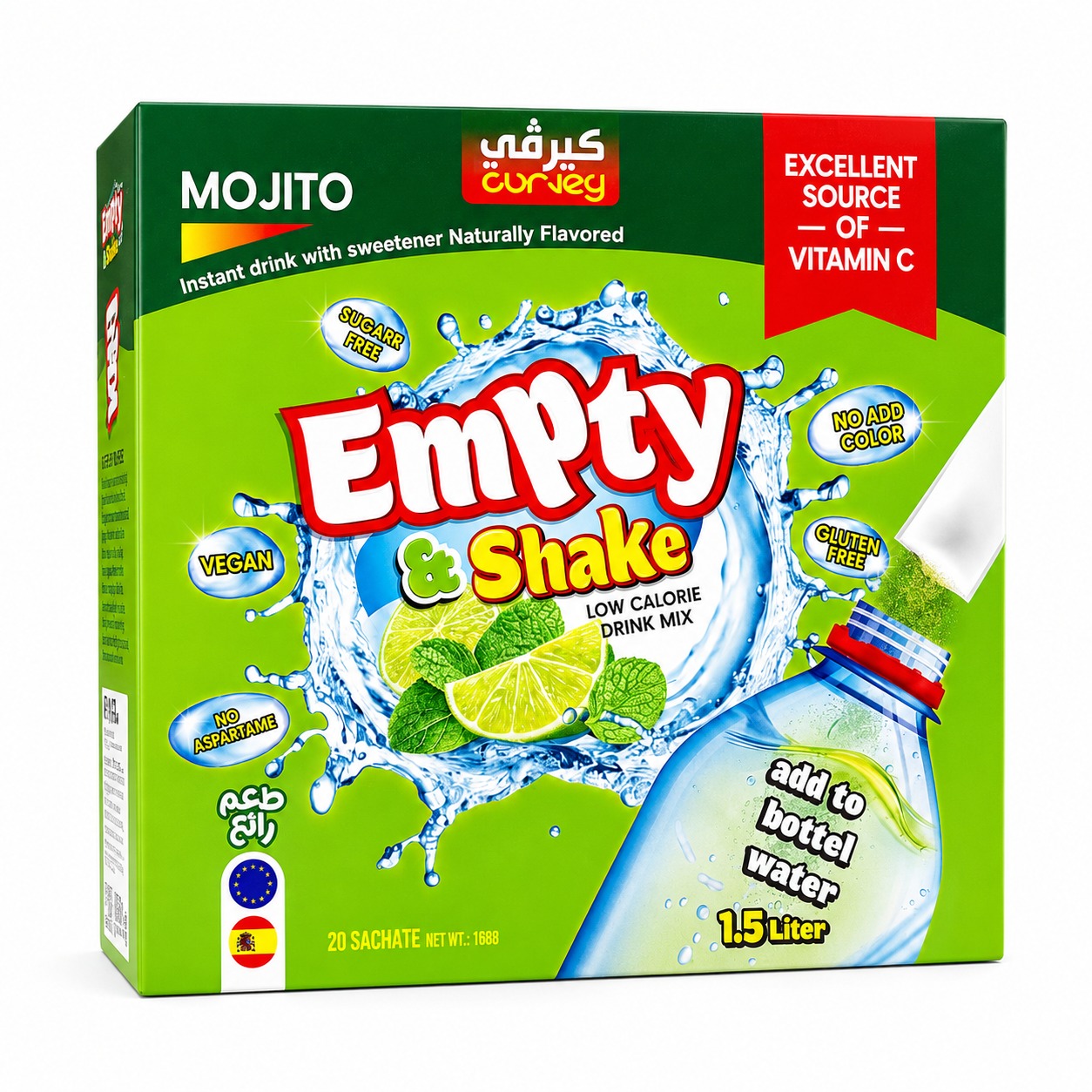 عصير كيرفي موهيتو بدون سكر Empty & Shake