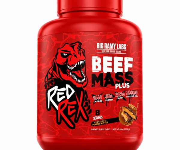 سيرفينج REDREX - Beef Mass Plus - Chocolate Peanut Butter- 6Lb - 8 بيف ماس بروتين ريد ريكس بيف آيزوليت بنكهة الشوكولاتة وزبدة الفول السوداني 6 رطل